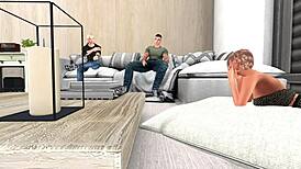 husband offers submissive wife to stepson for hard fucking 😈