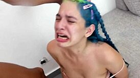 I face fuck slutty latinas in a messy threeway cumshot tour.