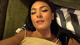 Marley Brinx creams from pussy touching in POV