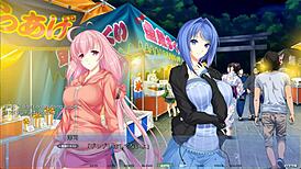 Akumeru Family Harem Route Part 2: Dual Step-Sister Titfuck with Big Tits.