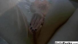 Sexy Nadia Enjoys a Relaxing Bath with Playful Rubber Duckies.