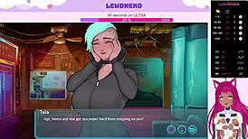 vtuber lewdneko gets wild with sleeve shock in solo hentai play. just listen to those moans!