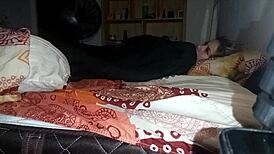 my young stepfather sneaks in my bed to record us fuckin missionary style
