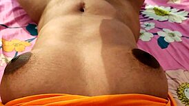 Hanif and adori's girlfriend deepthroats then rides hard cock in homemade video!