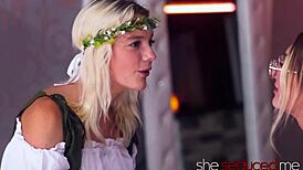 Witchcraft Seduction: Time Traveller Girl Licks Pussy, Kisses Tits, Reaches Orgasm in Naked Roleplay