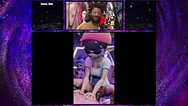 Marie And Callie Riding Creamy Cock In Game