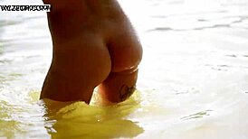 Daphne Angel and two Czech teens enjoy playing in the water at xczech.com