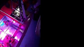 Night club in Ecuador sets the scene for a Venezuelan babe dancing sexy on the desk