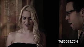 Hot blonde teen 18+ kenna james feels deep emotions while fucking her peeping tom neighbor