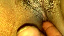 Hairy pussy close-up in amateur video