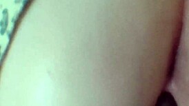 stepsister with big ass and tight slit handles huge dick in homemade clip