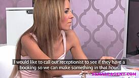 Hey, when female agents collide on the sofa, sparks fly with oral and pov action 😏