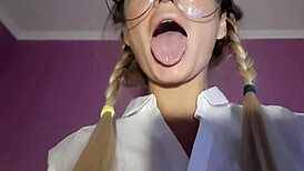 damn, foot fetish in nylon with bdsm spit is wild 😈