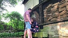Outdoor Fucking Thrills at Abandoned Barnyard with Chubby BBW