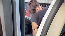 Car Wash Turns into Intense Cowgirl Riding with Chubby Latina