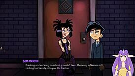 in danny phantom amity park redux part 17, things get steamy with goth milf