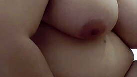 Vietnamese guy slides long stick into tight pussy for wild play. This Asian BBW loves big toys in her fat curves every time!