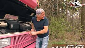 deutsche junge nutte fickt alten mann im auto