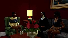 Yo, Sims 4 ugly fuckers in a wild 3-way mess!