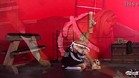 Damn! Mistress Chanta Rose dominates Maxine X with vibrator and feet!