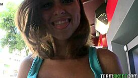 Riley reed gives pov blowjob to big cock