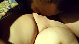 Black guy fucks white girlfriend's pussy hard