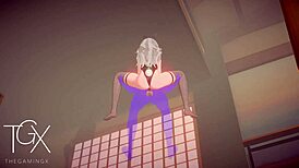 Sexy fantasy girl fucks in anime hentai game porn!