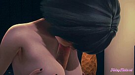 One punch man hentai 3d features fubuki in intense hard sex scenes with japanese manga anime game porn elements