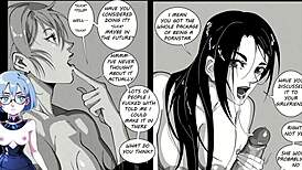 动漫风女孩们一起狂野夜游