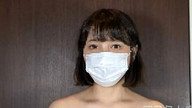 Masked genuine amateur beautiful young woman in raw sex second round personal shoot
