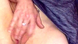 Redhead Wife Rubs Shaved Pussy On Stairs For Cum