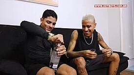 i made my friend suck my big cock