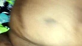 Tall 65-year-old ebony granny bent over for big black cock in horny trenches fucking.