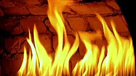 Fireside interracial cartoon with blonde