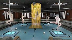 fallout 4 multi pole dance in sexy anime style