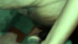 Tall 65-year-old ebony granny bent over for big black cock in horny trenches fucking.