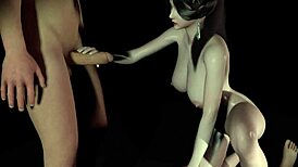 嘿，3D可爱cosplay熟女加入狂野群交！😍