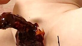 Japanese gay guys cooking up a chocolate banana treat together