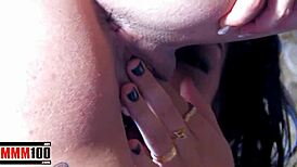 Fun Beach Threesome With Brunettes