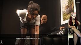 Kate 28, Anime Secretary, Upskirt Hentai Action—What a View!