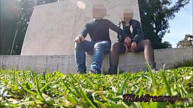 Slutty teacher caught in PUBLIC PARK with INTENSE SQUIRTING orgasm - misscreamy