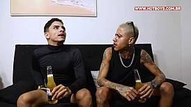 i made my friend suck my big cock