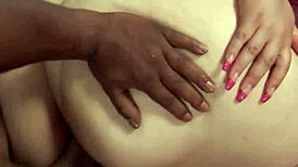 Obese bimbo riding a hard black dick with big tits