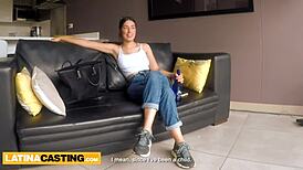 latina lingerie model tight pussy pounded by huge cock in casting 😍🍆