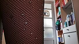 Italian stepmom teases in the shower, soaking pantyhose to drive you crazy. Ready for more?