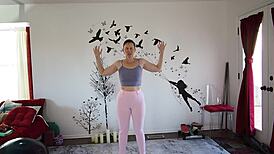 yoga lesson 371 with cute mature milf guiding moves