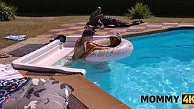 Mommy's Big Tits Shaved Pussy Outdoor Fuck