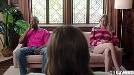 uhh, milfy milf cory chase, like, totally bangs this young couple at therapy, ya know?