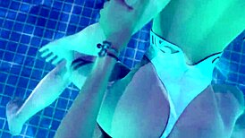 Hot Futanari Sex Near Pool - Sexy Girl Sucks Cock And Animation Shemale Fucks Bitch!