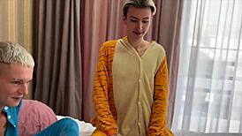 Guys at Pajama Party Craving Hard Cock Action?